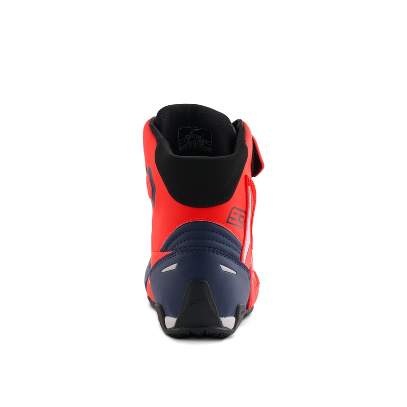 Stivali da moto Alpinestars Faster-4 collezione MM93 fluo rosso-blu-bianco