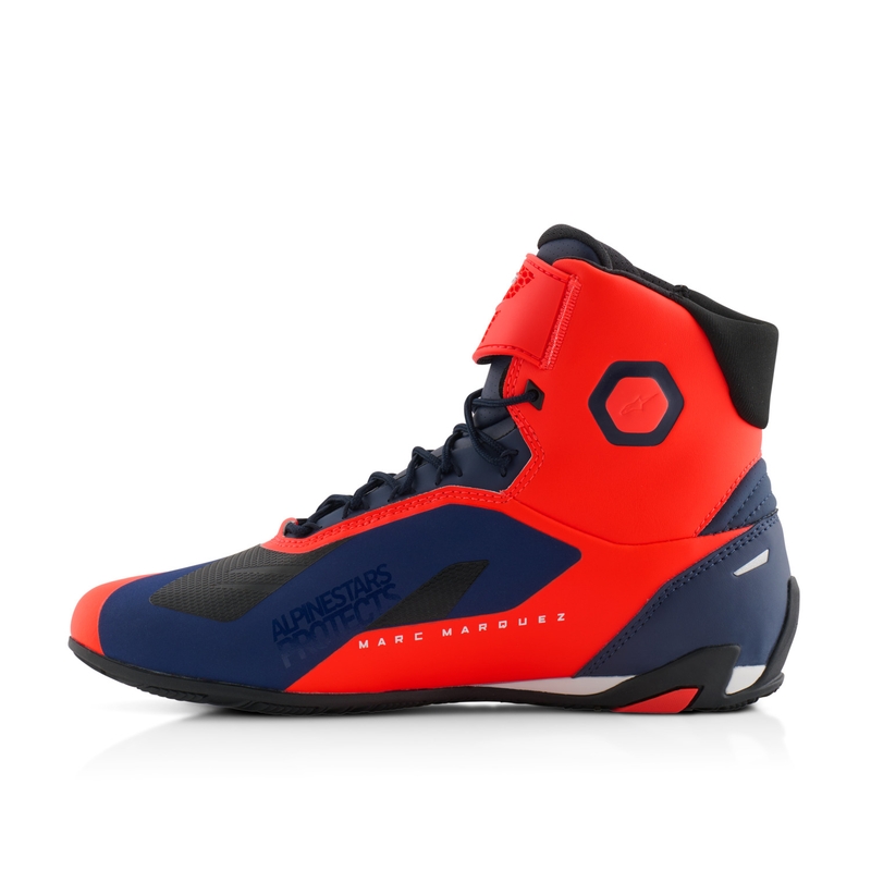 Stivali da moto Alpinestars Faster-4 collezione MM93 fluo rosso-blu-bianco