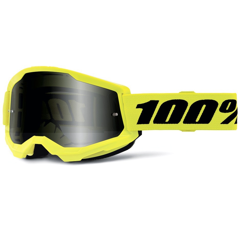 Occhiali da motocross 100% ACCURI 2 Giallo sabbia con doppio plexiglass fumé