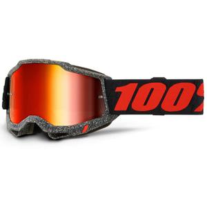 Occhiali da motocross per bambini 100% - USA ACCURI 2 Huaraki rosso plexi