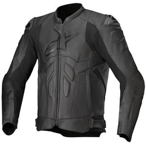 Giacca da motociclista in pelle Alpinestars Dusk nera