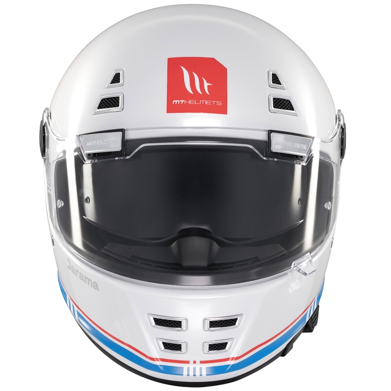 Casco integrale da moto MT Jarama SV bianco lucido