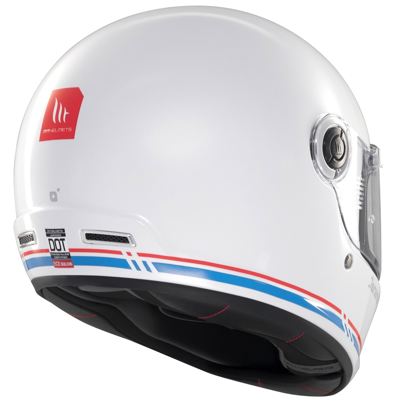 Casco integrale da moto MT Jarama SV bianco lucido
