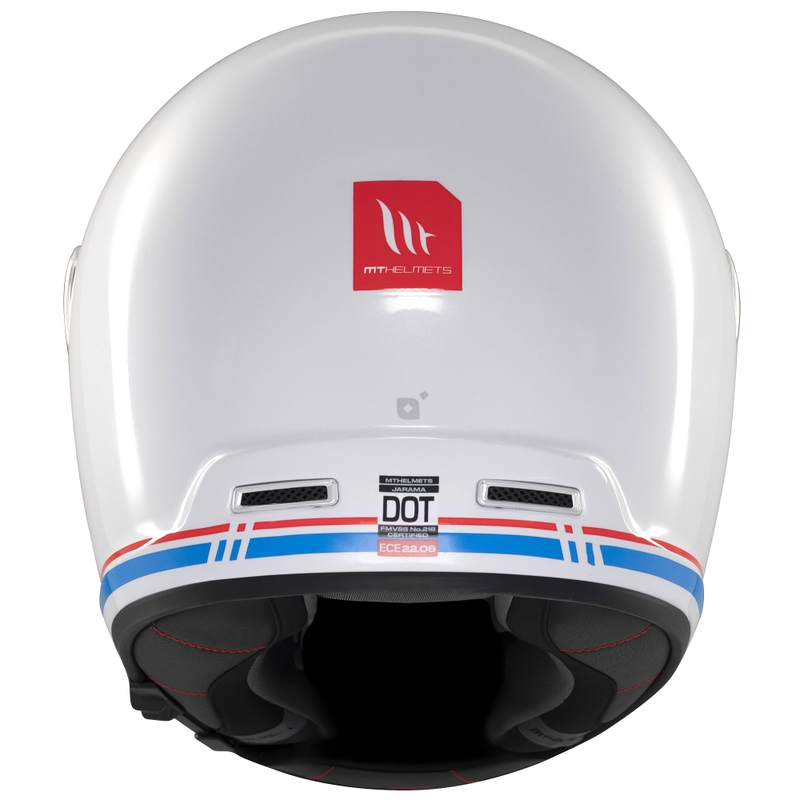 Casco integrale da moto MT Jarama SV bianco lucido