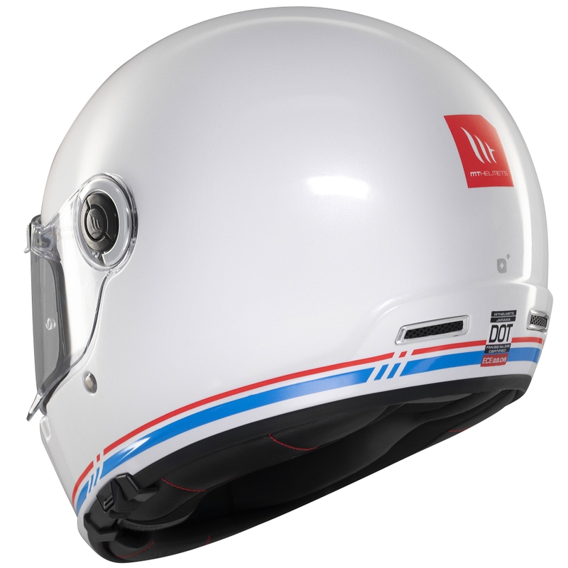 Casco integrale da moto MT Jarama SV bianco lucido