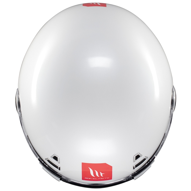 Casco integrale da moto MT Jarama SV bianco lucido