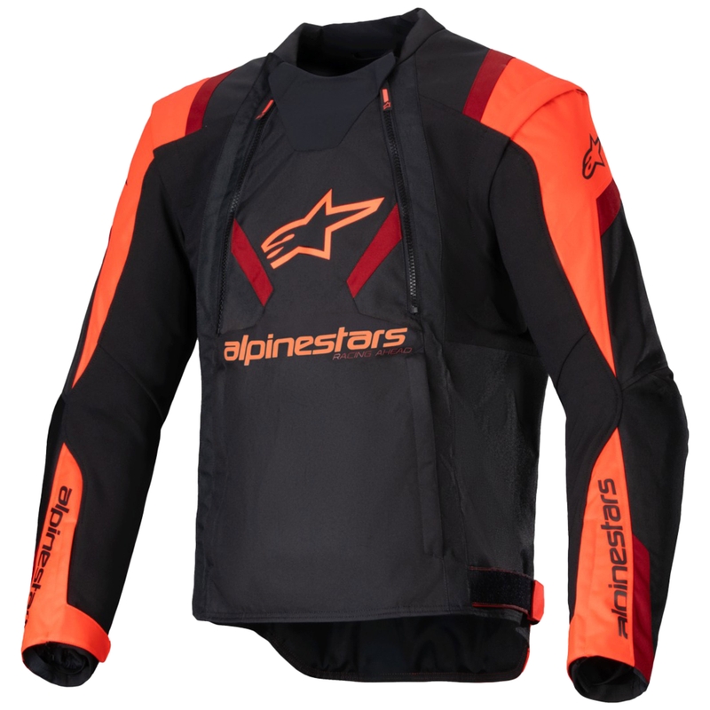 Giacca da moto Alpinestars T-Stunt Air nero-rosso fluo-rosso