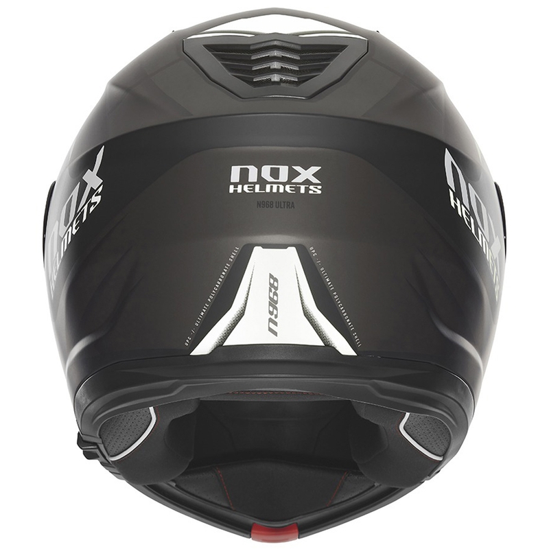 Casco da moto apribile NOX N968 Ultra nero opaco-bianco