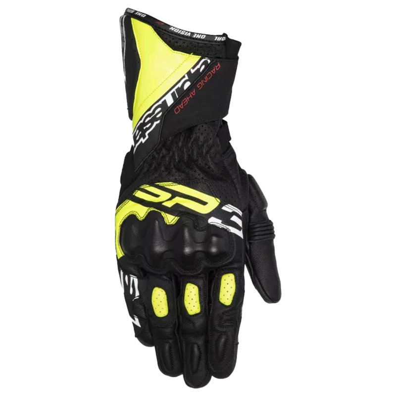 Guanti da moto Alpinestars SP-3 nero-giallo fluo-bianco