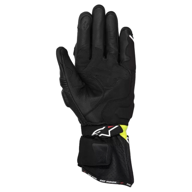 Guanti da moto Alpinestars SP-3 nero-giallo fluo-bianco