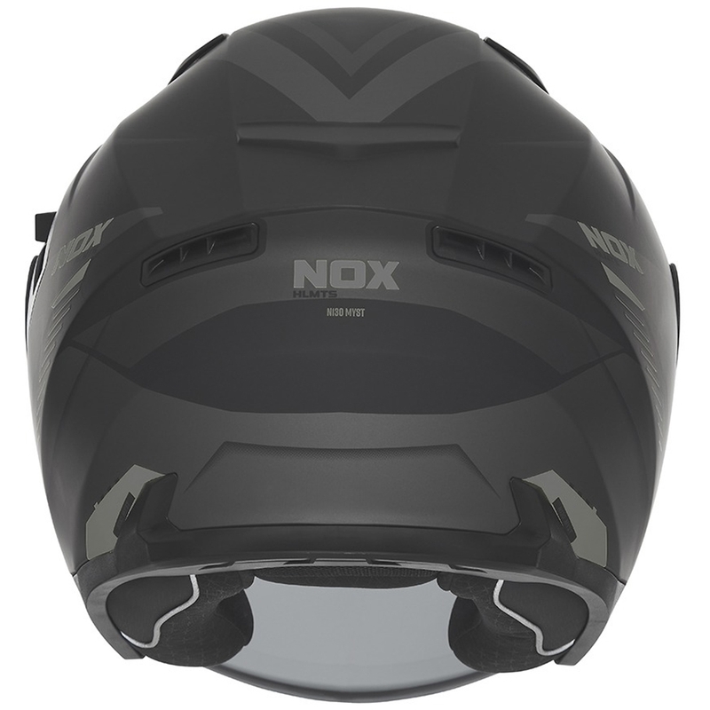 Casco moto jet NOX N130 Myst nero opaco-argento
