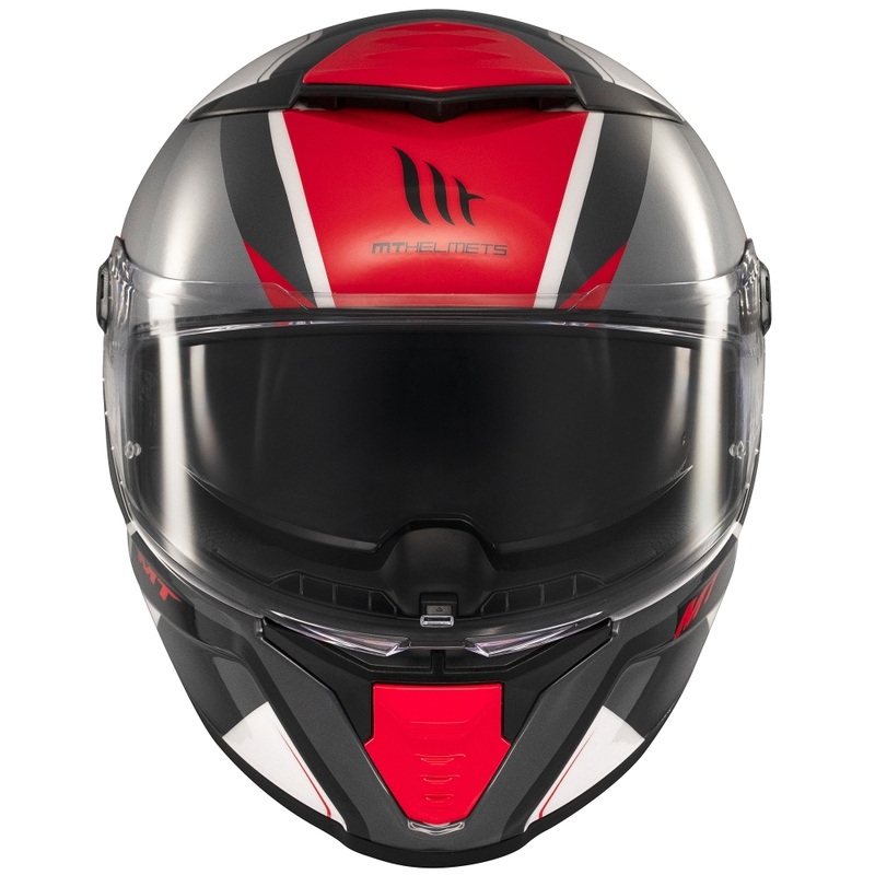 Casco integrale da moto MT Thunder 4 SV Freeway nero-grigio-rosso