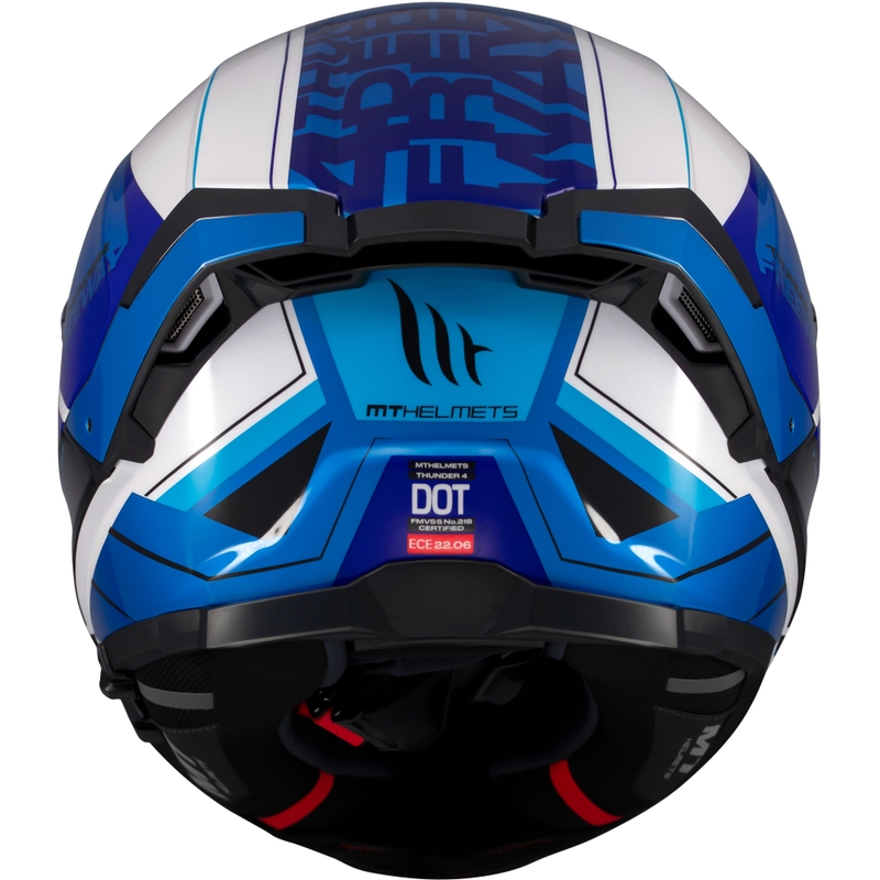 Casco integrale da moto MT Thunder 4 SV Freeway blu-grigio-nero