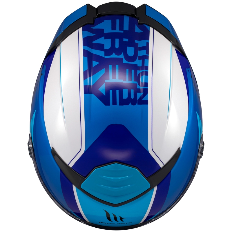 Casco integrale da moto MT Thunder 4 SV Freeway blu-grigio-nero