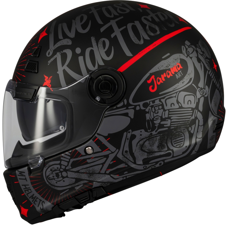 Casco integrale da moto MT Jarama SV Art nero opaco