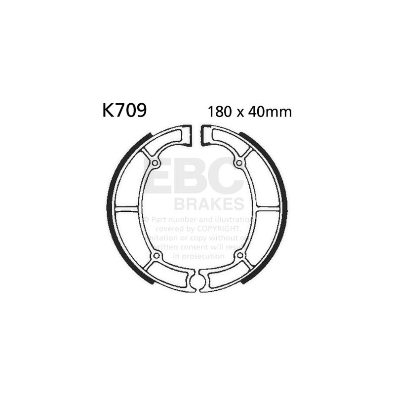Sada brzdových čelistí EBC včetně pružin
