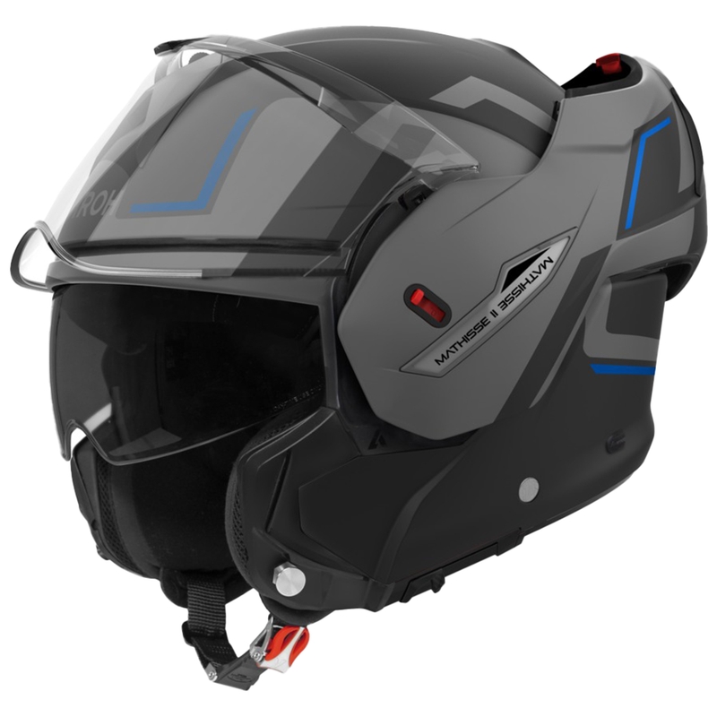 Casco moto Airoh Mathisse 2 Genius blu opaco