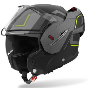 Casco moto Airoh Mathisse 2 Genius flip-up giallo opaco