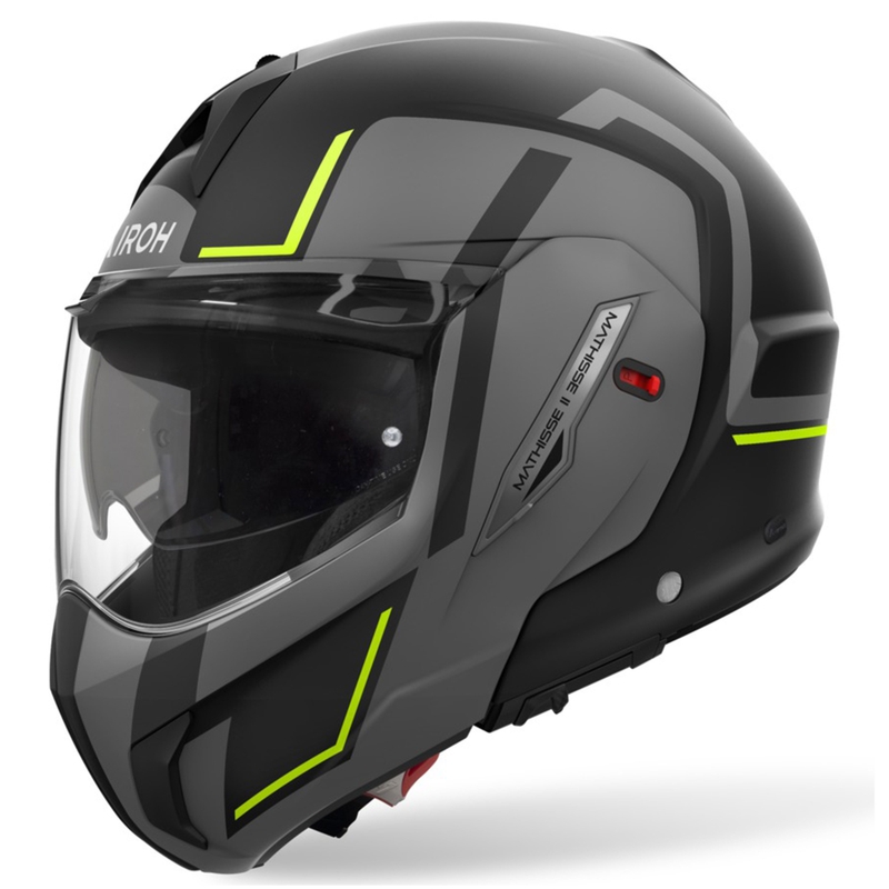 Casco moto Airoh Mathisse 2 Genius flip-up giallo opaco