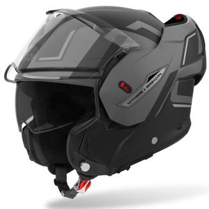 Casco moto Airoh Mathisse 2 Genius flip-up grigio opaco