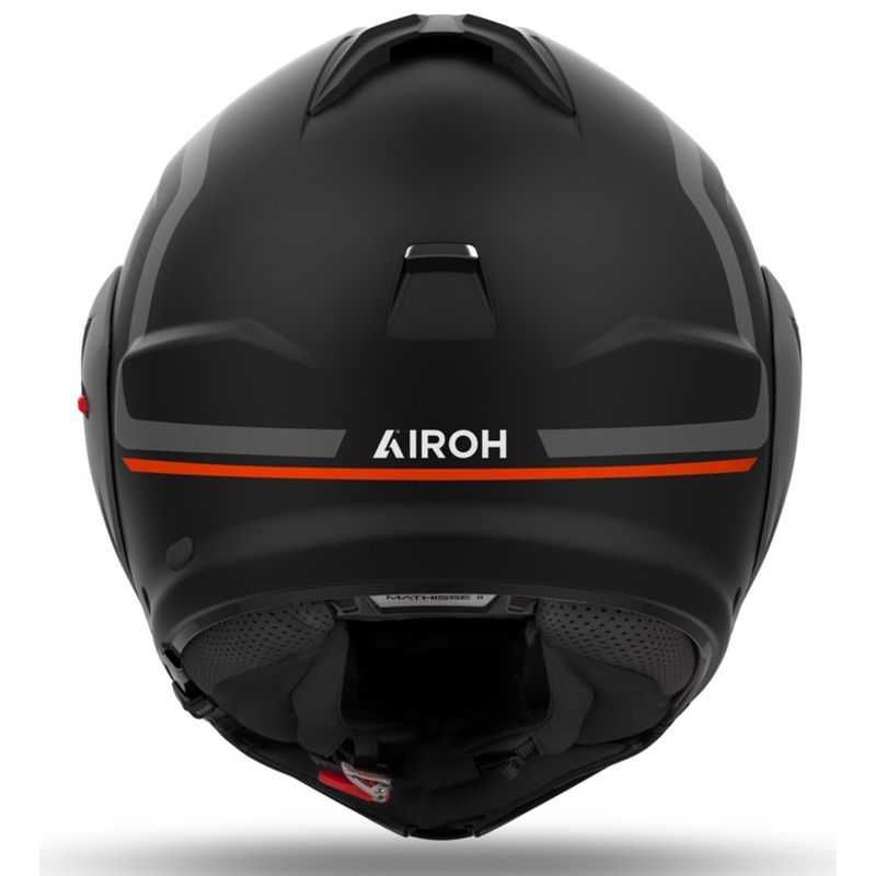 Casco moto Airoh Mathisse 2 Genius flip-up arancione opaco