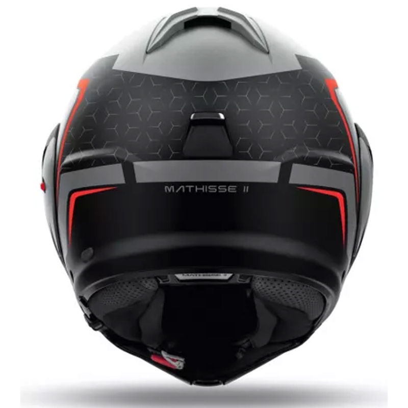 Casco moto Airoh Mathisse 2 Magnet grigio opaco-nero-rosso
