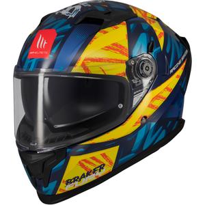 Casco integrale da moto MT Braker SV Fury blu-giallo