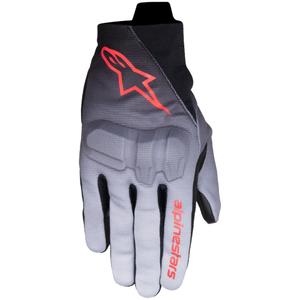 Guanti da moto Alpinestars Reef V2 da donna grigio-nero-rosa