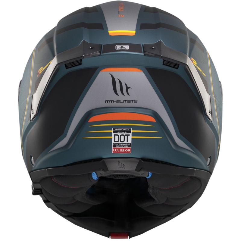 Casco moto flip-up MT Atom 2 SV Destiny verde opaco-nero