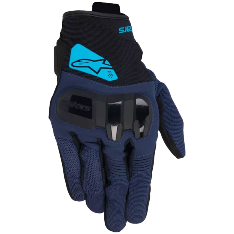Guanti da moto Alpinestars Chrome V2 nero-blu-azzurro
