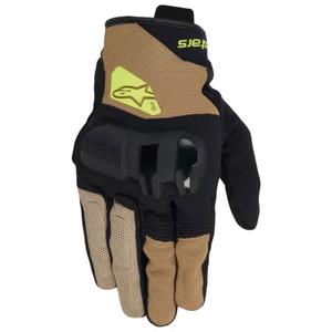 Guanti da moto Alpinestars Chrome V2 Dark Khaki-Nero-Giallo
