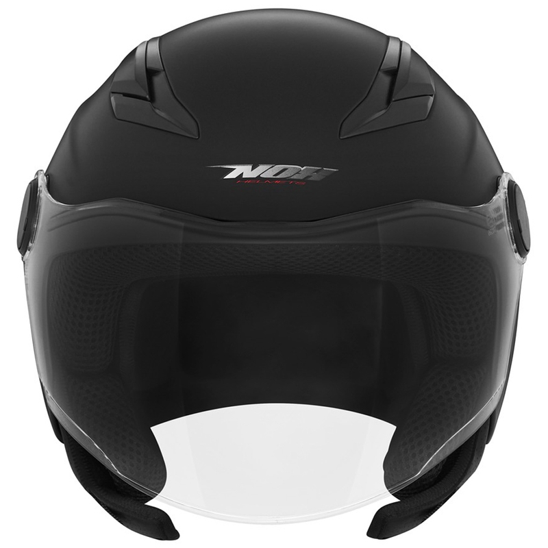 Casco da moto jet per bambini NOX N710 nero opaco
