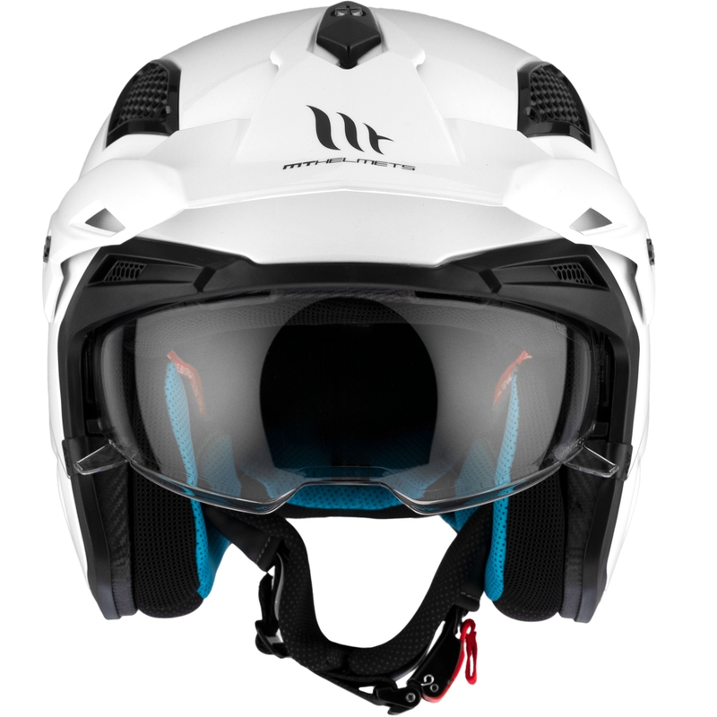 Casco moto trial aperto MT District SV Solid bianco