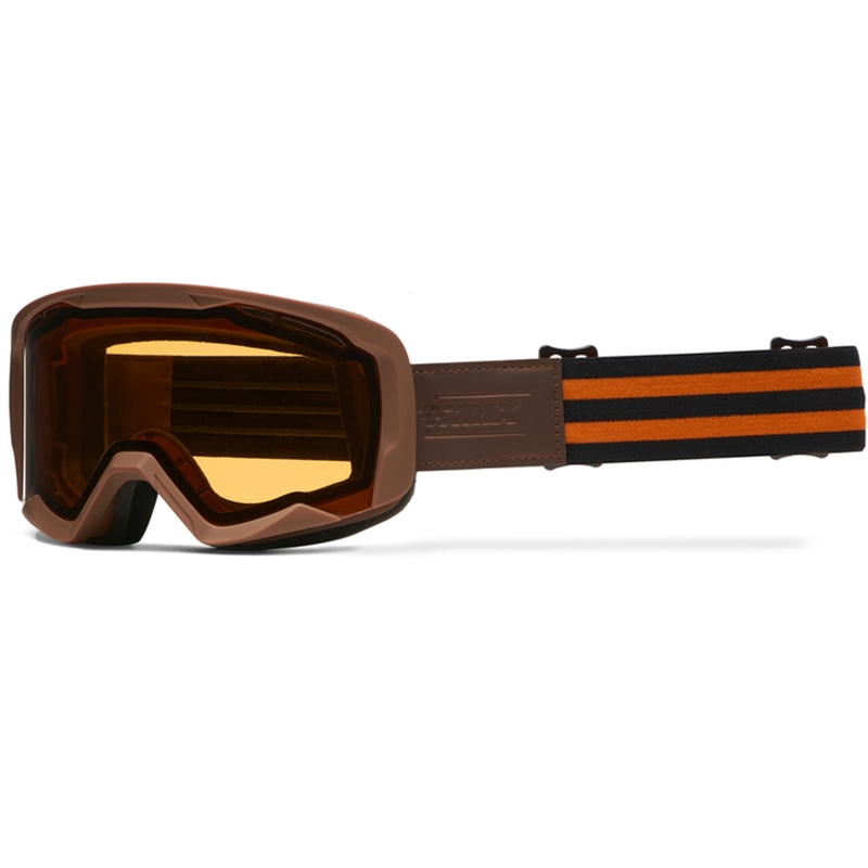 Occhiali da motocross iMX Endurance Rust marrone-arancio con plexiglass arancione