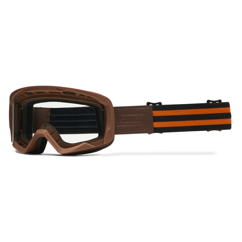 Occhiali da motocross iMX Endurance Rust marrone-arancio con plexiglass arancione