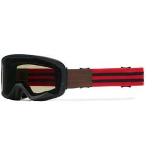 Occhiali da motocross iMX Endurance Rust nero-rosso con plexiglass fumé
