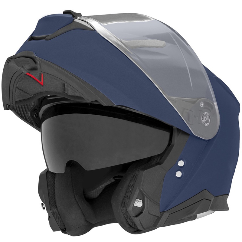 Casco moto flip-up NOX N967 blu opaco