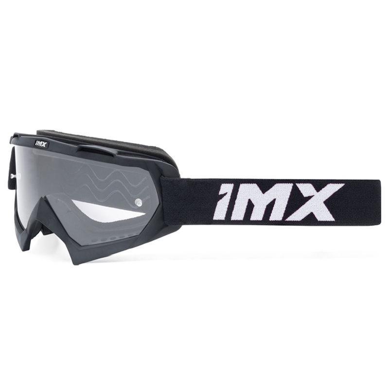 Occhiali da motocross iMX Mud neri con plexiglass trasparente