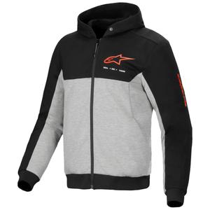 Felpa da moto Alpinestars Chrome V2 Sport nera-grigia