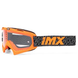 Occhiali da motocross iMX Mud arancio-grigio-arancio con plexiglass trasparente