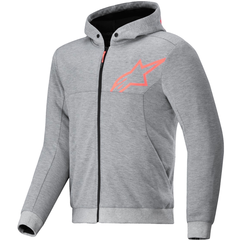 Felpa da moto Alpinestars Chrome V2 Sport grigio-arancione