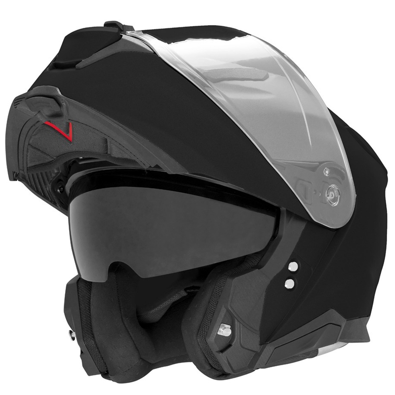 Casco moto apribile NOX N967 nero lucido