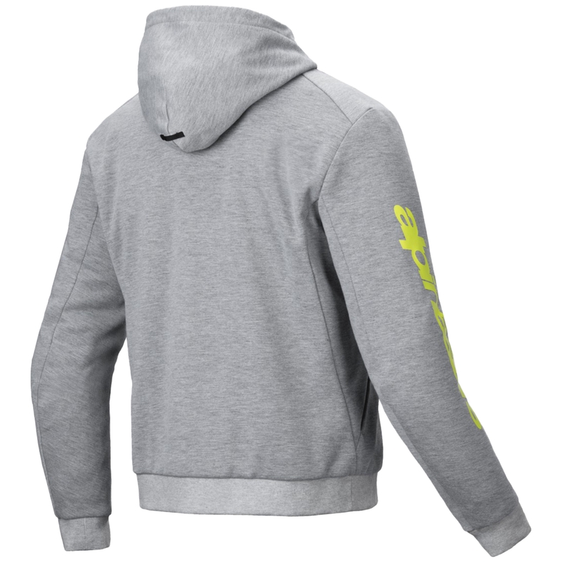 Felpa da moto Alpinestars Chrome V2 Sport grigio-giallo