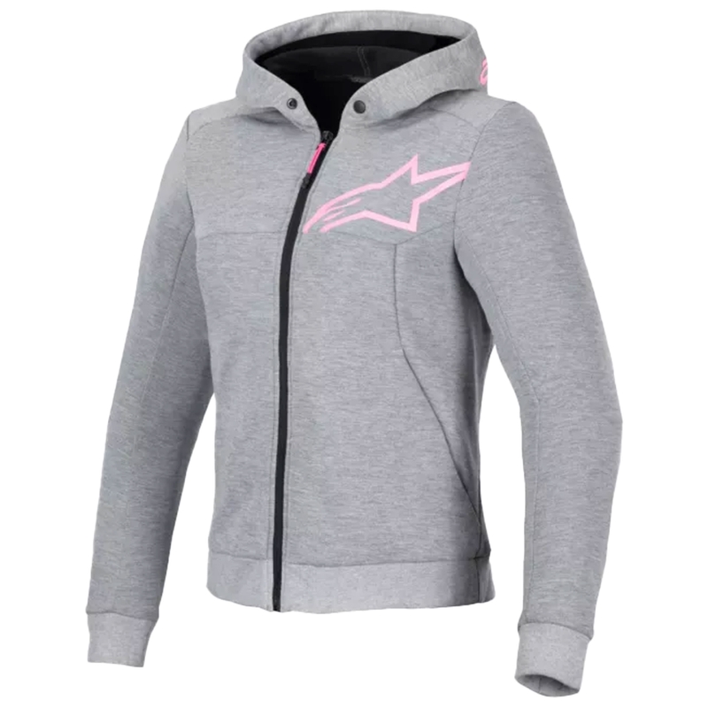 Giacca da moto donna Alpinestars Stella Chrome V2 Sport grigio-rosa