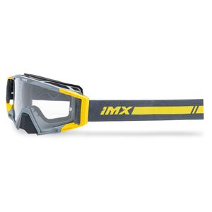 Maschera motocross iMX Sand grigio-giallo fluo con plexiglass iridium