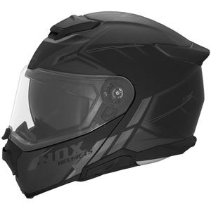 Casco moto flip-up NOX N967 Synchro nero opaco-grigio