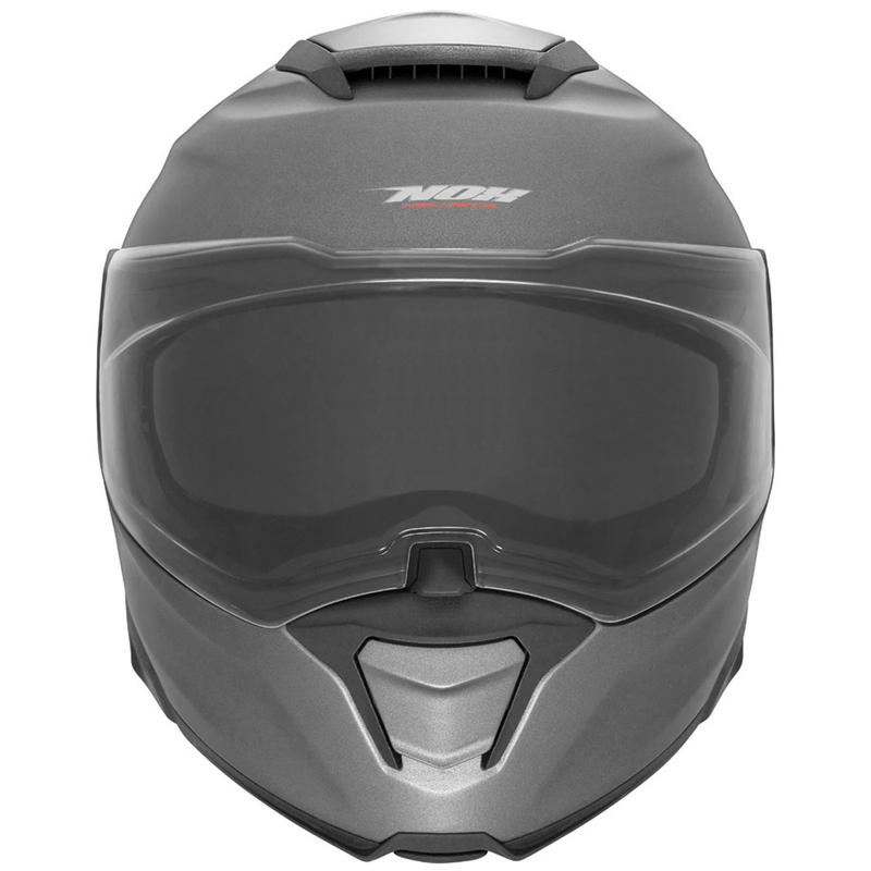 Casco moto flip-up NOX N967 titanio