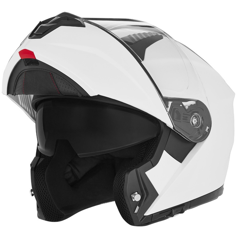 Casco moto flip-up NOX N968 bianco perla