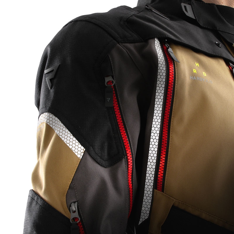 Giacca moto Rebelhorn Hardy 3.0 beige-grigio-rosso