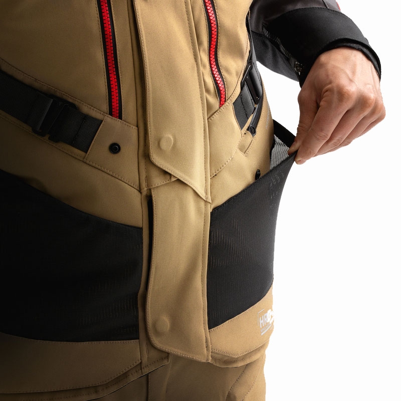 Giacca moto Rebelhorn Hardy 3.0 beige-grigio-rosso